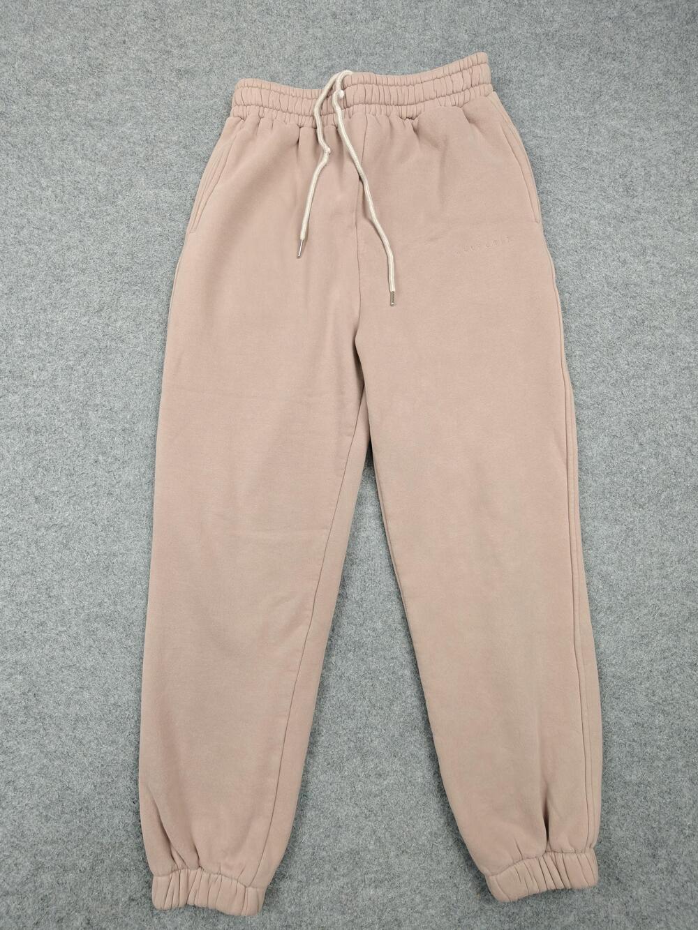 ALLFENIX Pants Womens Medium Beige Sweatpants Drawstring Pockets Inseam 29